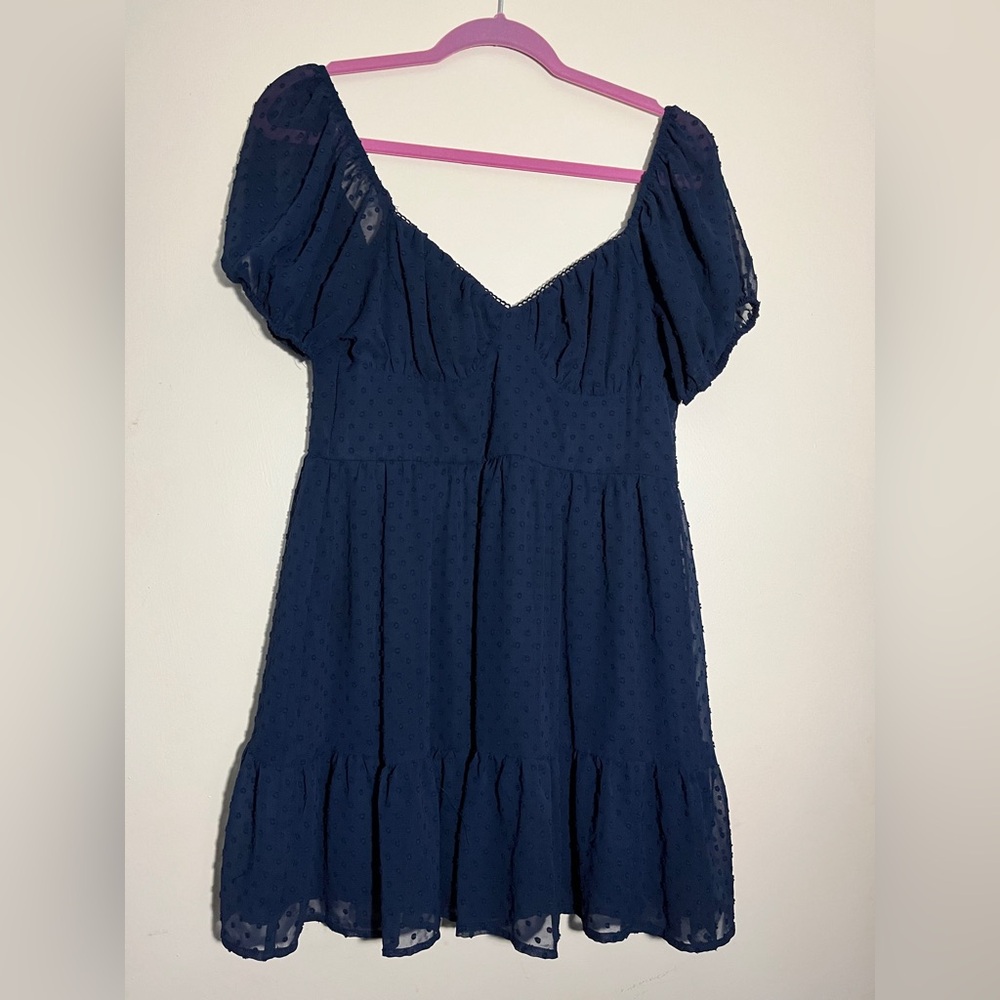 Navy Blue Midi Dress